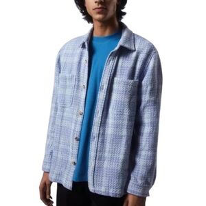 Urban Outfitters UO Check Twill Work Overshirt M Unisex Woven Textured Layering